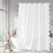Seasonwood Rideau de douche en tissu festonné blanc de 183 x 183 cm, rideau de douche esthétique, joli rideau de douche