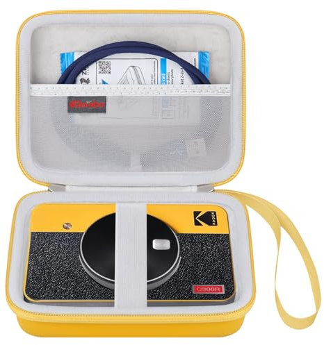 Elonbo Kodak Mini Shot 3 Retro 4Pass 2 en 1 Maleta de cámara Digital instantánea, Bolsa de Viaje para impresoras fotográficas portátiles, Bolsillo de Malla Adecuado para Papel de impresión, Amarillo
