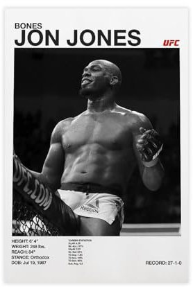 bacrhjlb Jon Jones UFC Digitalposter auf Leinwand, Schlafzimmer, Dekoration, Landschaft, Büro, Raumdekoration, Geschenk, 30 x 45 cm