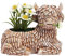 Harz-Sukkulenten-Pflanzgefäß, Niedlicher Highland-Kuh-Pflanztopf, Tier-Blumentopf mit Drainage, Lustige Kuh-Figur, Dekoration für Büro, Zuhause, Garten