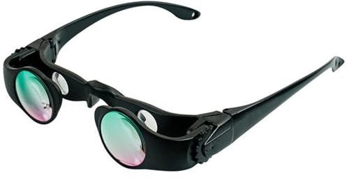 Tadoiooy Einstellbare Brillen 8x Lupengläser, einstellbare Brillen mit Brillen polarisierte tragbare Vergrößerungsgläser Brillen für Senioren, die fernsehen, lesen, Angelzubehör