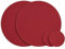 Nikalaz Rund Platzsets und Untersetzer aus Recyceltem Leder, Tisch-Sets, 2 Stück Tisch-Matten, Platzdeckchen 33 cm (Weihnachten Rot)