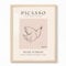 Pablo Picasso Wandkunst, Picasso, Friedenstaube, Poster, abstrakte Linienzeichnung, Bild, Pablo, minimalistische Wanddekoration, gerahmte Vögel, Kunstwerk, fertig zum Aufhängen, für Schlafzimmer,