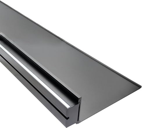 Wandregal, Schwebende Regale zur Wandmontage mit Integriertem LED-Licht, an der Wand Montierte Beleuchtete Regale für die Bar-Arbeitsplatte im Badezimmer,Switch/Black,26.5 * 150cm