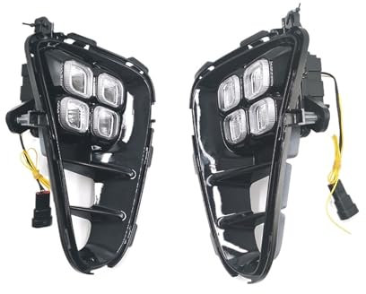 1 Paar kompatibel for Kia Picanto 2017 2018 2019 2020 LED-Nebelscheinwerfer DRL LED-Scheinwerfer Tagfahrlicht Frontstoßstangen-Lampenbaugruppe