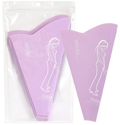 Funto Urin de Momen Set mit 10 Pee-Cups für Damen, wasserdichter Urinaltrichter für Mädchen, tragbares Urinalgerät für Mädchen, Muschel, Wandern