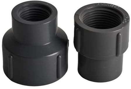 Raccordo filettato in plastica 1/2 3/4 1 Raccordo di Cambio Maschio/Femmina Dritto Raccordi for Tubi Adattatore for irrigazione Passo 1,5 mm(Nero,1/2)