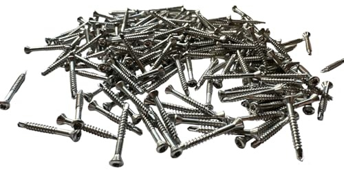 Edelstahl Dielenschraube Linsensenkkopf und Bohrspitze (Zierkopf) Ø 3,2 mm, Länge 25-60 mm, TX10, VE=200 Stück (3,2 x 50 mm, 200, stück)