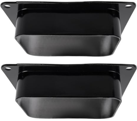 Semetall Regenrinne, Fallauslauf, Aluminium, 6,8 x 9,3 cm, 2 Stück (schwarz)