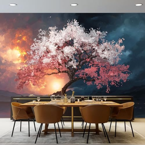 Générique Papier Peint Panoramique Fantaisie - Papier Peint Intissé motif Ciel L'Arbre De Vie pour Chambre Salon Bureau Décoration, Poster Tableaux Photo d'intérieur Murales 250 x 175 cm