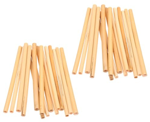 Generisch Natürliche Schilfbienenröhren 50 Stück 20cm X 5-10mm Bienenstock Ersatzrohre für Wildbienen Nisthilfen Garten Imkereibedarf