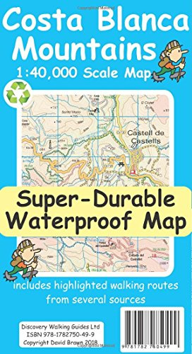 Costa Blanca Mountains Tour & Trail Super Durable Map (2nd ed)