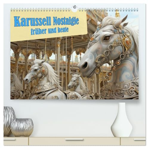 Karussell Nostalgie früher und heute (hochwertiger Premium Wandkalender 2026 DIN A2 quer), Kunstdruck in Hochglanz: Nostalgie auf dem Rummelplatz (CALVENDO Menschen)
