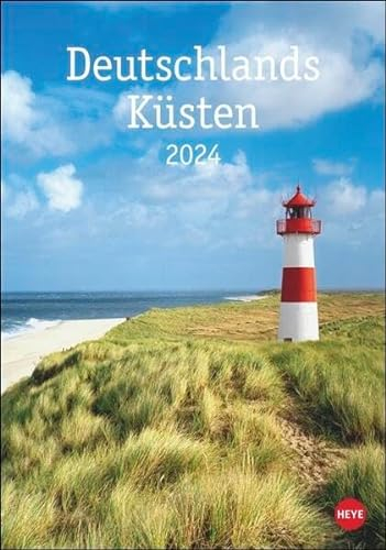 Deutschlands Küsten Kalender 2024. Fotokalender deutscher Strände mit Platz für Notizen. Terminplaner und Blickfang. Naturkalender mit hochwertigen Fotos.