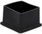Flyshop Lot de 4 Capuchons carrés pour Pieds de Chaise, de Table, de Chaise, de Sol, de Protection de Sol, en PVC Non marquant, 60 mm x 60 mm (6,0 x 6,0 cm), Noir