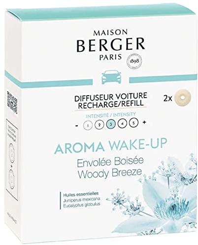 Maison Berger Paris Wake UP Diffusor Nachfüllpack, Keramik, weiß, 2-er Pack, 2