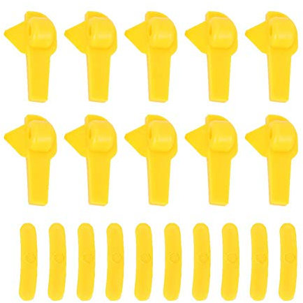 Qiilu Tyre Changer Protector, 20pcs Universal Tyre Changer Mount Demount Head Duck Insert Rim Protector Tire Machine Accessories Tire Wheel Repair Tools Yellow