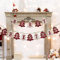 LessMo Weihnachtsbanner mit Kiefernmuster, Merry Christmas Hängende Flagge, Weihnachten Briefe Banner für Tür-Wand-Fenster Home Innen- und Außen Neues Jahr Party Dekoration Kamindekoration