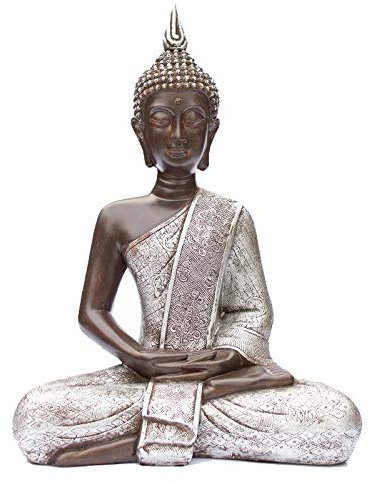 Thai Buddha-Statue 43 cm - Buddha Bild Silber | Gerichtete Auswahl
