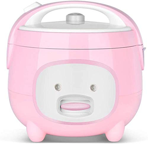 JWCN Mini arrocera (2 L | 400 W) multifunción, olla interior antiadherente, protección de alta temperatura, adecuada para 2 – 3 personas, color rosa