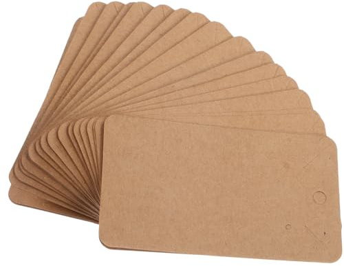 FOMIYES 100pcs Earring Cards Kraft Paper Earring Display Cards Earring Holder Cards Tags for Necklace Bracelet Earrings Hanging Cards Brown
