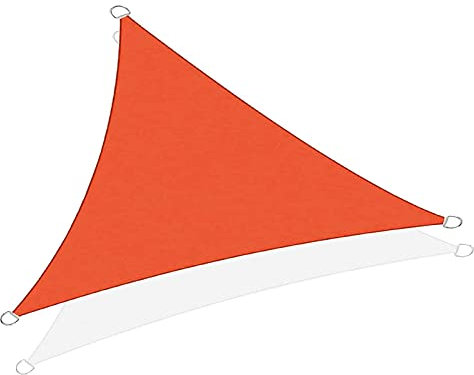 WZDD 5x5x7m Vela Ombreggiante Triangolare Impermeabile, Tende da Sole per Esterno, Tenda a Vela Triangolo, Protezione Raggi UV Vela Tenda, Ideale per Giardino, Cortile, Piscina