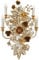 Casa Padrino Luxus Jugendstil Kristall Wandleuchte Rosen & Blumen Silber/Gold 42 x 18 x H. 65 cm - Barock & Jugendstil Wandleuchten
