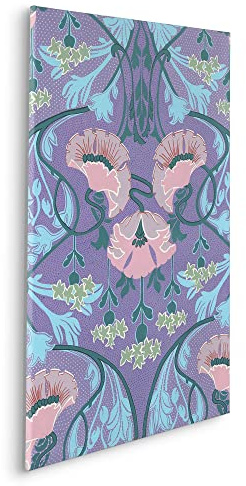 Komar Keilrahmenbild im Echtholzrahmen - Mandala Mauve - Größe 60 x 90 cm - Wandbild, Kunstdruck, Wanddekoration, Design, Wohnzimmer, Schlafzimmer