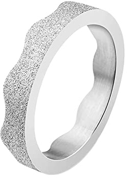 Epinki Ehering Damen, Silber Fingerring Krone Matt Edelstahl Ringe Frauen, Gr.60 (19.1)