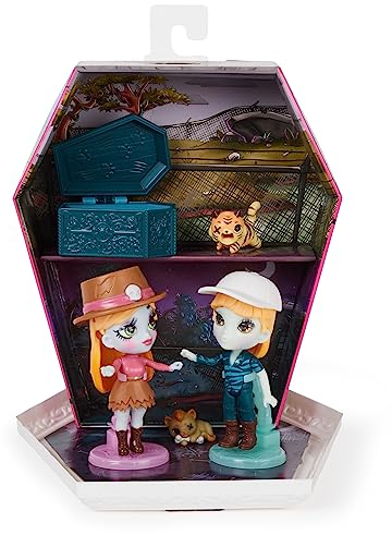 Zombaes Forever, Wild Vibes, Big Cat Un-Rescue Zombie-Puppen und Deluxe-Set für Zubehörteile, 2 besondere 8,9cm große Figuren, 2 Haustiere und mehr, Kinderspielzeug für Mädchen