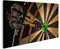 islandburner Bild auf Leinwand DREI Darts Bulls Eye Lifestyle Leinwandbild Wandbild Prime Bilder für Wohnzimmer etc.