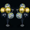AUAUY Pack of 2 Table Balloon Stand Kit, Reusable Balloon Stand, Balloon Stand Holder with 16 Balloon and 14 Lights for Birthday Party Decorations, Wedding Decorations, Festivals and Parties