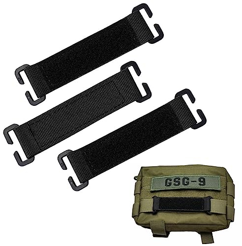 Amacoam Taktische Klett-Patches Board 3 Stück Patches Anzeigetafel, Taktische Haken und Schlaufe, Strap 6 Zoll, Taktische Strap Panel für Abzeichen und Abzeichen
