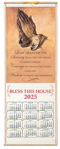 2024 Kalender religiöse dekorative Hängerolle – Gelassenheitsgebet 9920