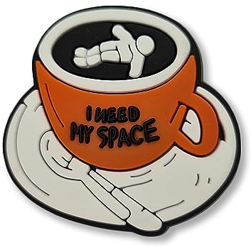Super Cute I Need Space Cup Of Coffee - Charms For Crocs/Shoes - Drink - Latte