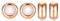 GW Charms Stopper 925 Sterling Silber für Armband mit Gummi Clip Stopper Charms für Bead Charm Armband Anhänger Spacer (4x Rosegold)