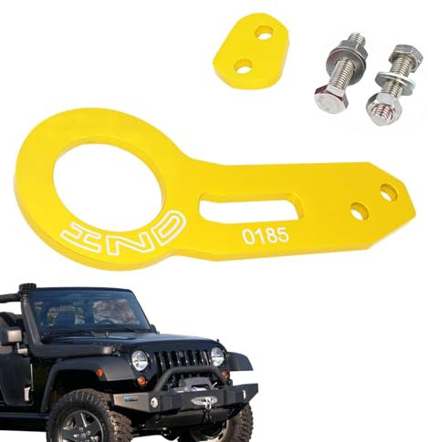 Holdes Kit de gancho de remolque de accesorios de coche, kit de gancho de remolque trasero para coche de carreras, anillo de remolque de coche de aleación de aluminio, gancho de remolque