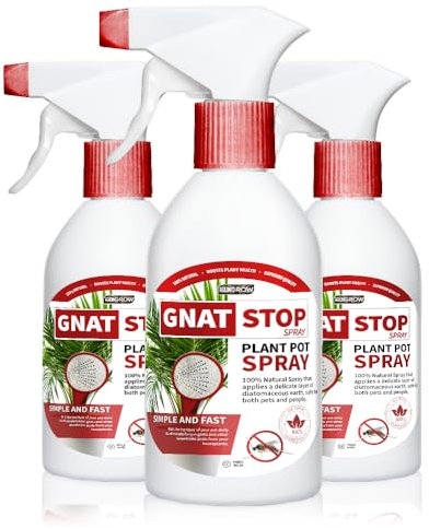 UK GROW Gnat Stop Spray - The Ultimate Plant Pot Spray for Effortless Pest Control in Houseplants Stops Fungus Gnats & Plant Flies (1 Litre)