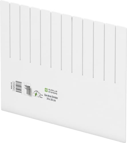 Surplus Systems Abtrenner für Eurobox 36 x 26 cm, weiß Boxen, Körbchen & Kisten