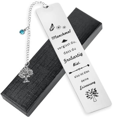 ORUZA Metall Mutmacher - Manchmal Vergisst Du Dass Du Großartig Bist Personalisierte Lesezeichen - Geschenke für Frauen, Männer, Mama, Lehrer, Kollegen, Freund