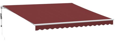 vidaXL Tenda da Sole Retrattile Automatica bordò 400x350 cm
