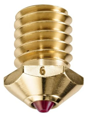 DUROZZLE Buse rubis d'imprimante 3D 0,6 mm pour Bambu Lab P1P/P1S/X1/X1C Hotend mis à niveau, impression 3D haute vitesse, durcie et résistante à l'abrasion (laboratoire de bambou, 0,6 mm)