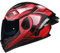 Woljay Motorcycle Full Face Flip Up Helmet Dual Visor Integrated Motorbike for Adults Men Women Street Racing Moped DOT Approved (Red-Smoke Visor,X-Large)