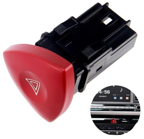 Bouton Warning de Qualité Supérieure pour Espace, Laguna 2, Vivaro - Interrupteur Feu Détresse Fiable et Durable pour Assurer Votre Sécurité