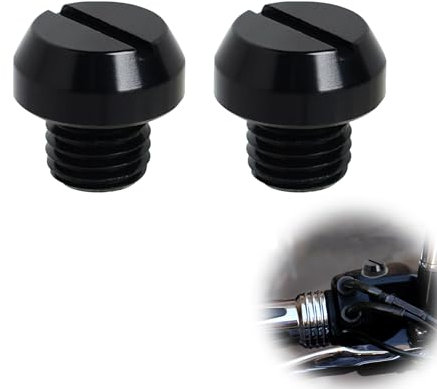 M10 Bouchons d'obturation pour rétroviseurs de moto - Vis de rétroviseur en aluminium CNC - Capuchons de protection pour rétroviseur M10 - Vis filetées M10 - Vis de revêtement Clockwise (une paire)