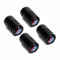 Auto Schlüsselring Ventilkappen für Autoreifen und -räder, kompatibel mit BMW M 3 5 7 X1 X3 M3 M5 X1 X5 X6-Serie (Black)