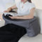 Large Memory Foam Reading Pillow with Arms | Bed Rest Pillow for Gaming, Reading, Working, Relaxing | Comfortable Support for Steam Deck, Switch, or Laptop Use on Bed, Floor, Sofa | Ergonomic Design