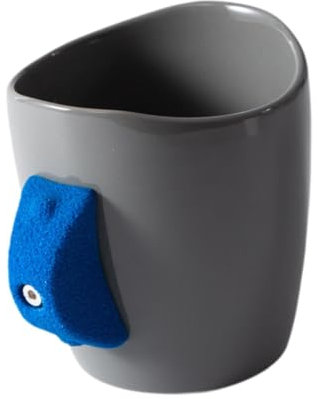 DimyFew Kletternbecher mit Klettergriff 520 ml Kletterer Hold Hold Hold Ceramic Becher für Kaffee, Graue Blaue Taille