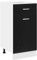 vidaXL kitchen cabinet black oak engineered wood - 40 x 46 81.5 cm - one-door cupboard for indoor settings