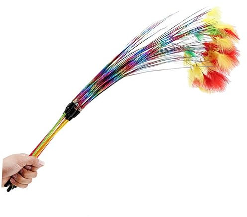 SEWOART Jouets Intelligents pour Chats Jouets pour Chatons Tige Arc-en-Ciel Colorée Fournitures en Plastique pour Animaux De Compagnie Perles Lumineuses Couleur Aléatoire